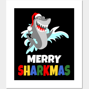 Merry Sharkmas Posters and Art